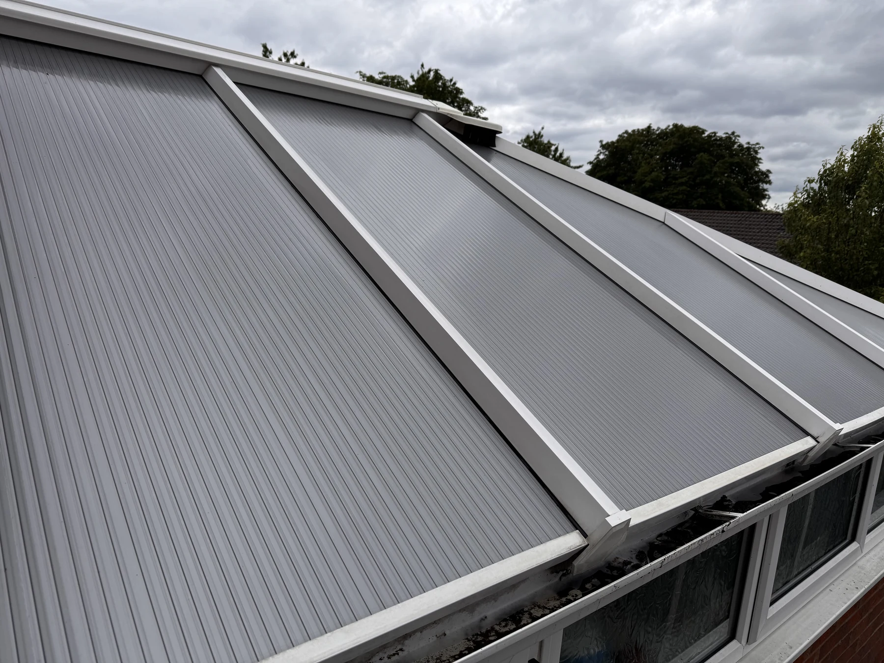 The same conservatory roof after professional cleaning
